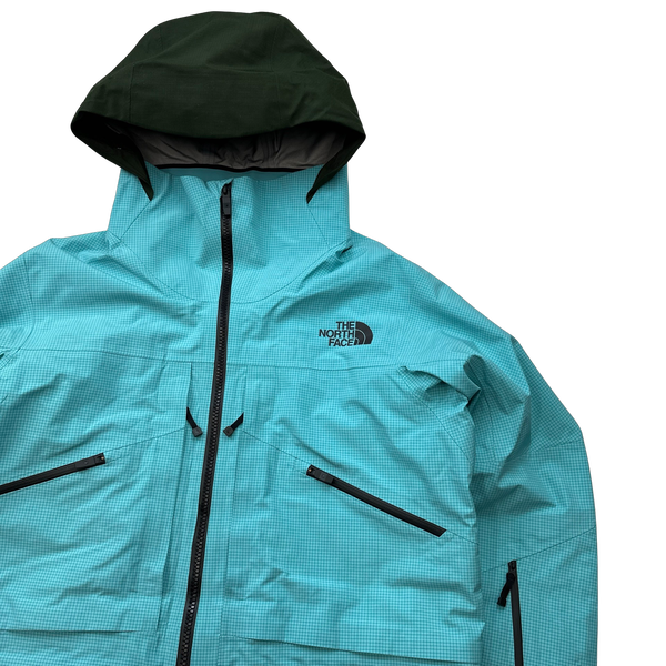 North Face Teal Grid Futurelight Summit Series Hooded Jacket - XL