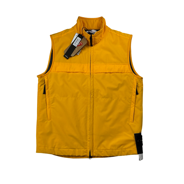 Stone Island 2022 Yellow e-Dye Soft Shell Gilet - Medium - Large