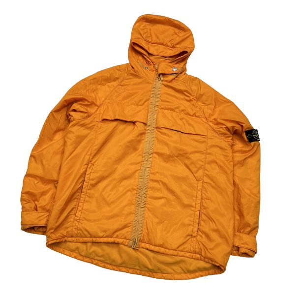 Stone Island 2000s Orange Fleece Lined Vintage Jacket - XL