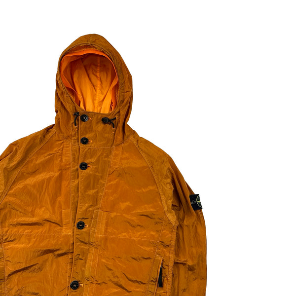 Stone Island 2014 Orange Nylon Metal Shimmer Jacket - Medium