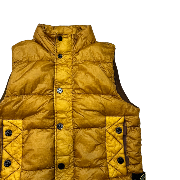 Stone Island Yellow 2011 Down Filled Vest - Medium