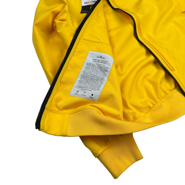 Stone Island 2022 Yellow Soft Shell R E Dye Tech Jacket - Medium