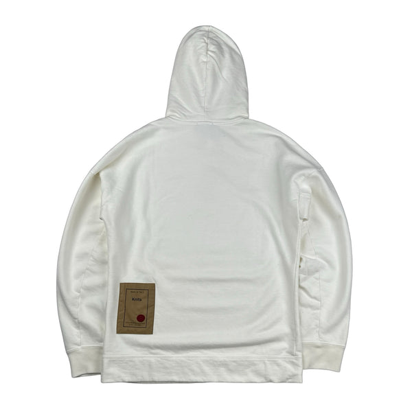 Ten C White Cotton Hoodie - Large
