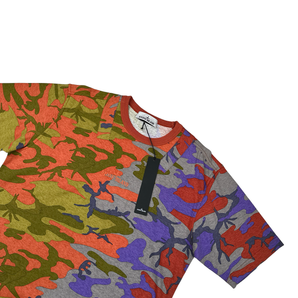 Stone Island 2022 Multicoloured Heritage Camo T-Shirt - Small, XL