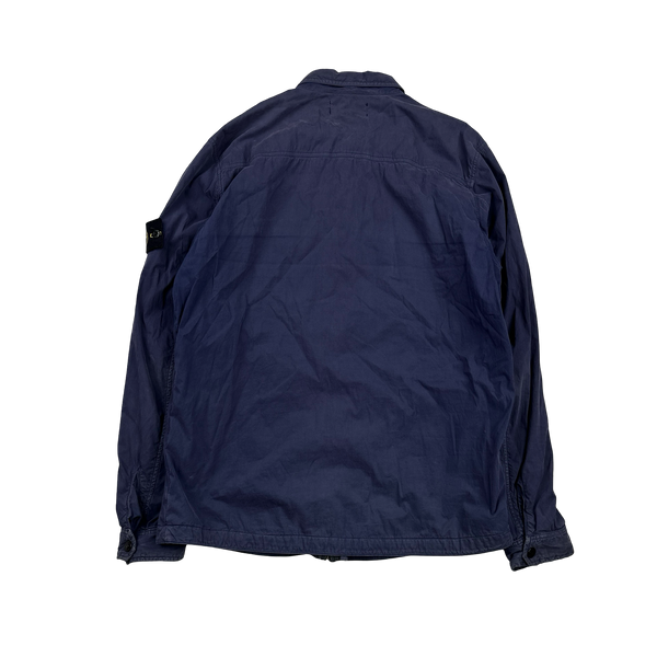 Stone Island 2014 Navy Double Lined Cotton Overshirt - Large