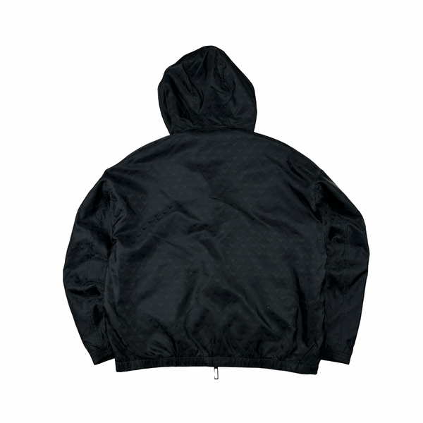 Emporio Armani Monogram Reversible Nylon Peak Hood Lightweight Jacket - XXL