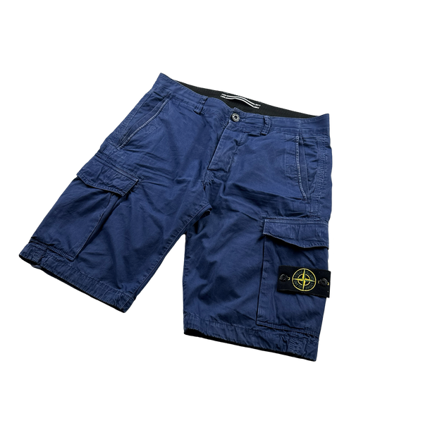 Stone Island 2016 Blue Cargo Shorts - 30"