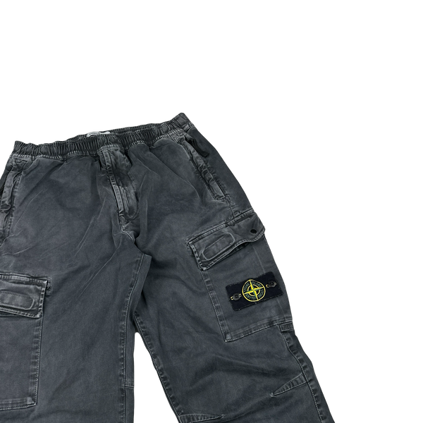 Stone Island 2021 RE T Black Cargo Trousers - 32"