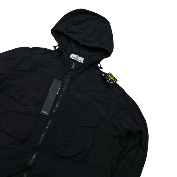 Stone Island Black Naslan Light Shoulder Badge Overshirt - Large