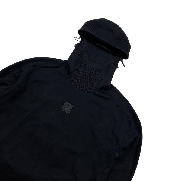 CP Company Black Metropolis Face Mask Hoodie - Large