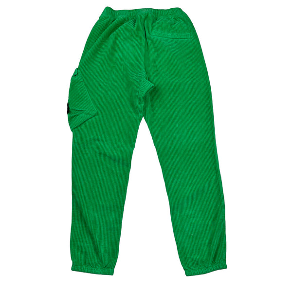 Stone Island 2021 Green Jumbo Corduroy Cargo Trousers - 30"