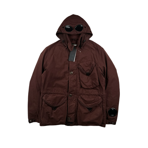 CP Company Burgundy 50 Gum Down Liner La Mille Jacket - Small