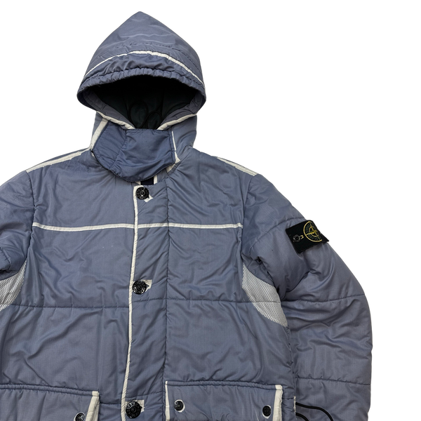 Stone Island Vintage 2002 Blue Ripstop Puffer Parka - Medium