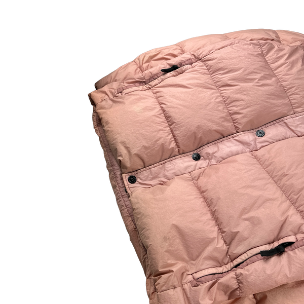 Stone Island 2016 Pink Crinkle Reps Down Puffer Jacket - 3XL