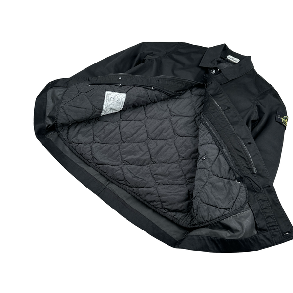 Stone Island 2013 Raso Gommato Black Dutch Rope Liner Jacket - Large