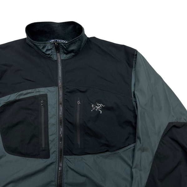 Arcteryx Grey/Black Nylon Zipped Windbreaker - Large