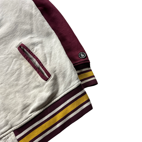 Stussy Red Patched Varsity Jacket - Large