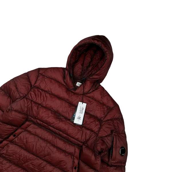 CP Company Red DD Shell Hooded Pullover Puffer Smock - Large