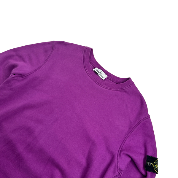 Stone Island 2021 Electric Violet Crewneck Sweatshirt - Medium