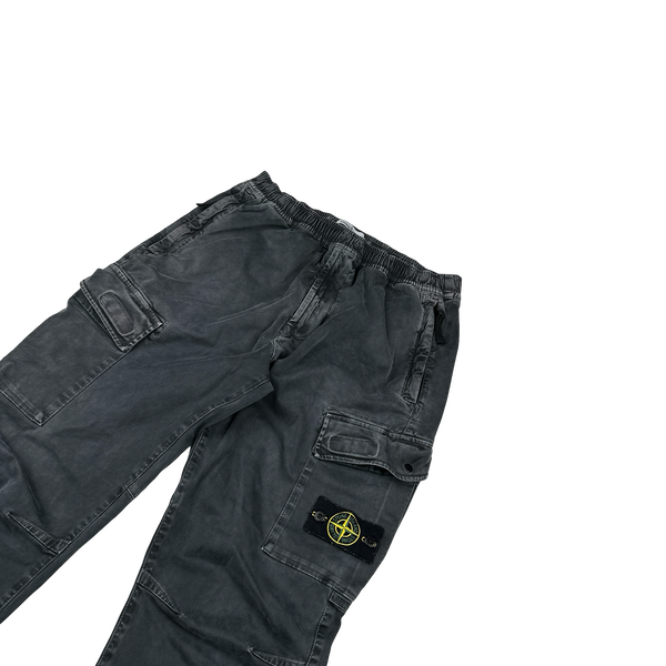 Stone Island 2021 RE T Black Cargo Trousers - 32"