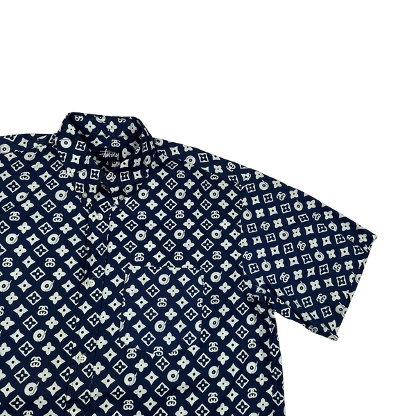 Stussy LV Monogram Record Buttoned Shirt - Large