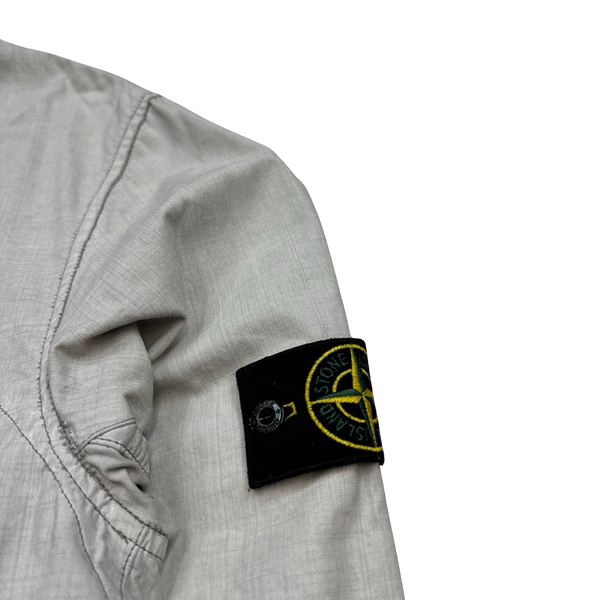 Stone Island 2006 Off White Thick Cotton Poly Coated Jacket - XL