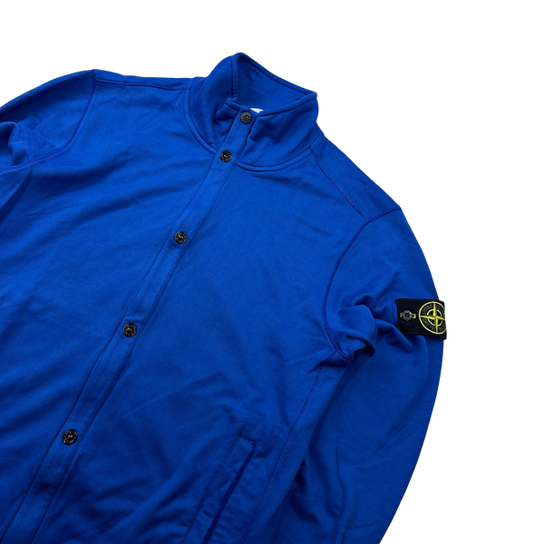 Stone Island 2014 Blue Buttoned Jumper - Large