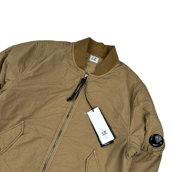 CP Company Brown Flatt Nylon Bomber Jacket - Medium