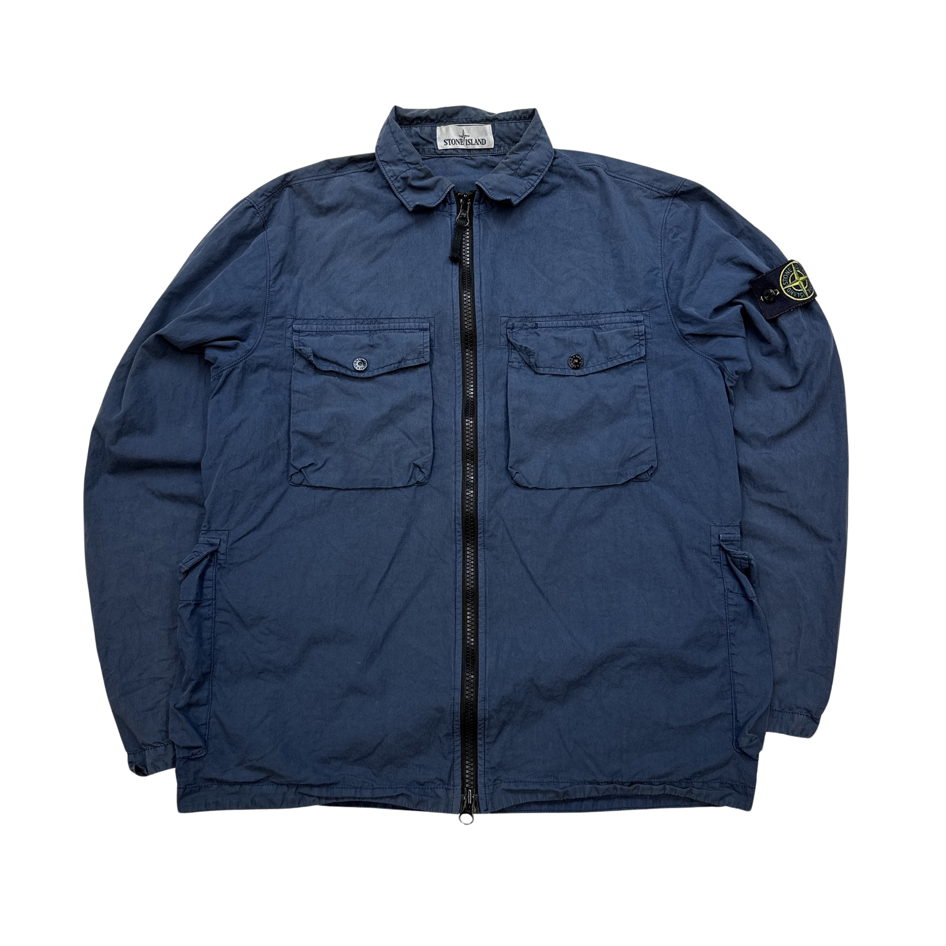 Stone island sales overshirt marine blue