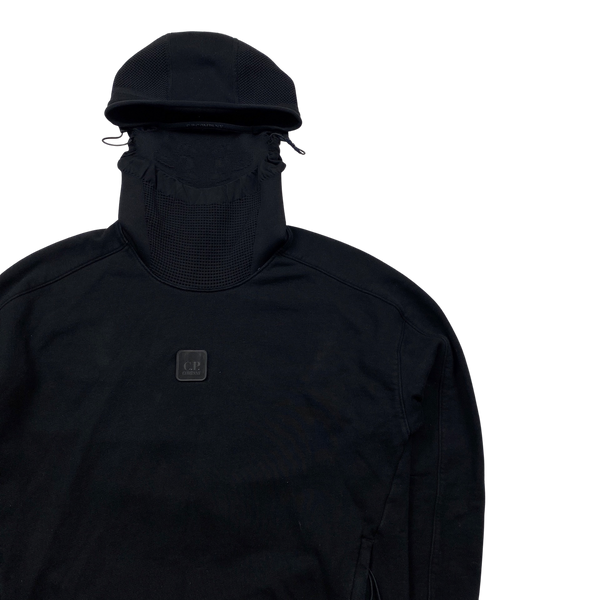 CP Company Black Metropolis Face Mask Hoodie - Large