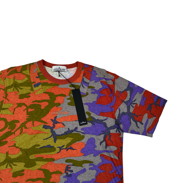 Stone Island 2022 Multicoloured Heritage Camo T-Shirt - Small, XL