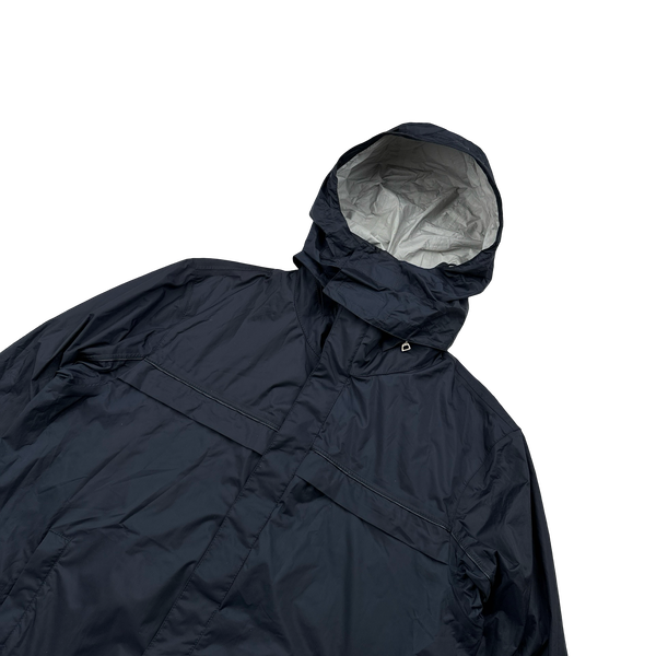 Prada Navy Nylon Red Tab Foldout Hood Jacket - Large