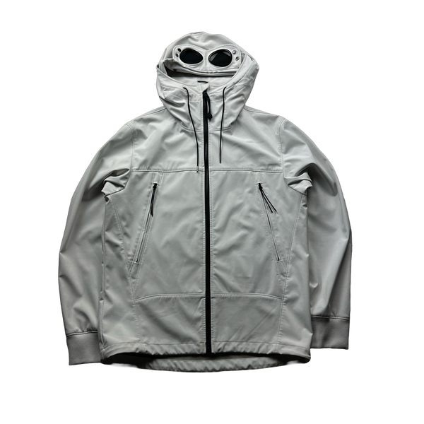 Cp company white goggle jacket deals