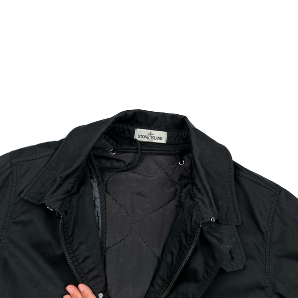 Stone Island 2013 Raso Gommato Black Dutch Rope Liner Jacket - Large