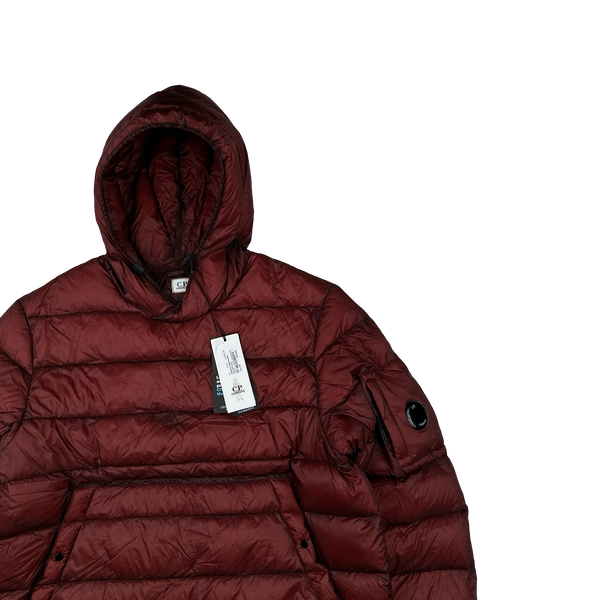 CP Company Red DD Shell Hooded Pullover Puffer Smock - Large