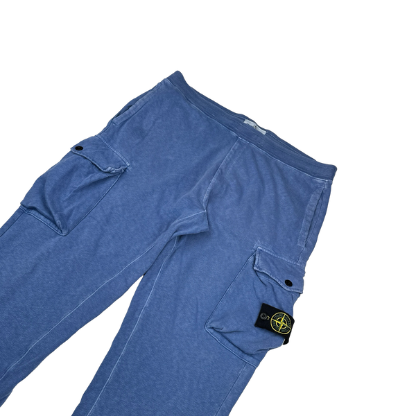 Stone Island 2019 Blue Cotton Cargo Joggers - Large