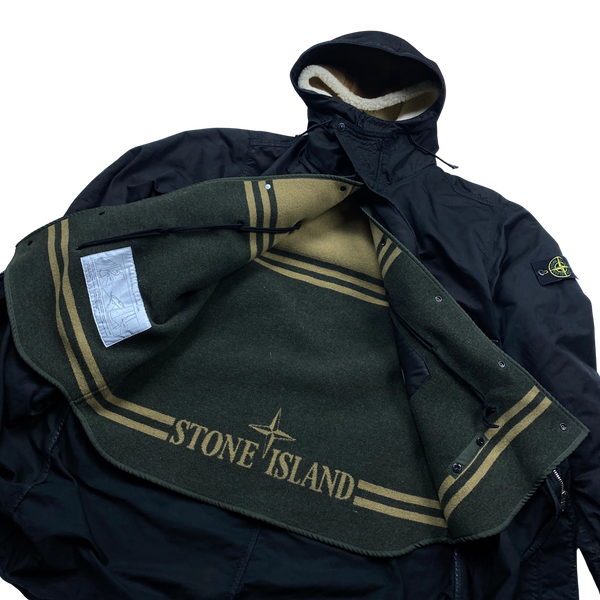 Stone Island Black David TC Blanket Lined Fishtail Parka Jacket - XXL ...