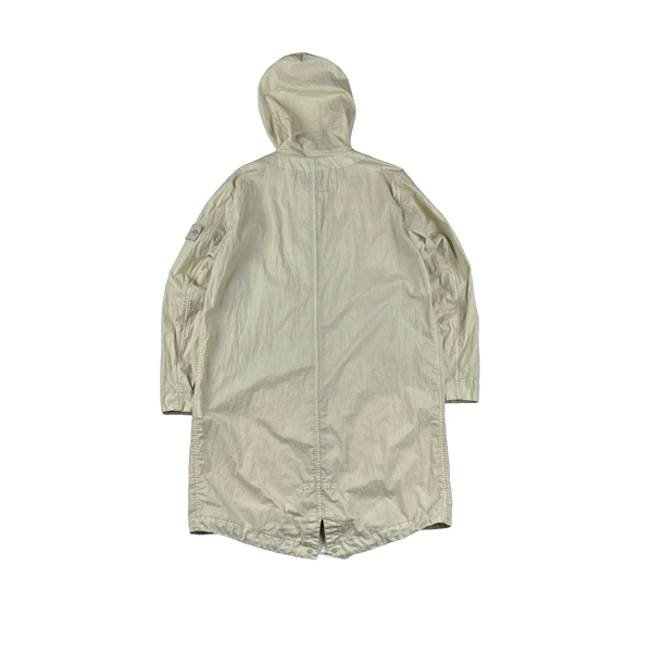 Stone Island 2019 Cream 50 Fili Resinata Ghost Piece Parka Jacket La Mat s Island