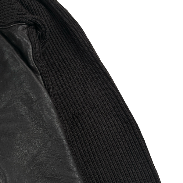 CP Company 2008 Dark Brown Leather Knit Jacket - Large