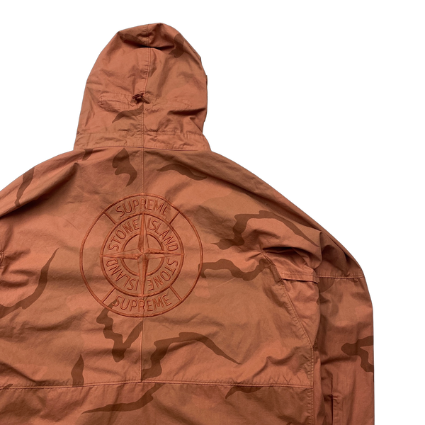 Stone Island Supreme 2019 Brushed Cotton Camo Riot Mask Jacket