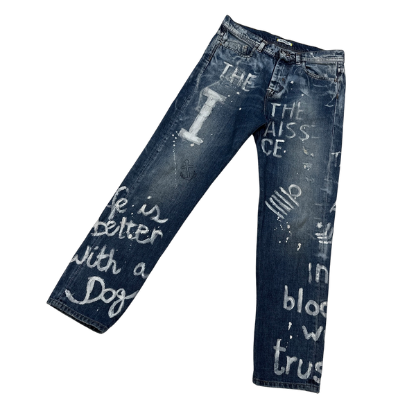 ICEBERG Hand Painted Shanghai Denim Jeans - 29"