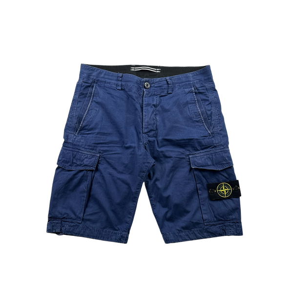 Stone Island 2016 Blue Cargo Shorts - 30"