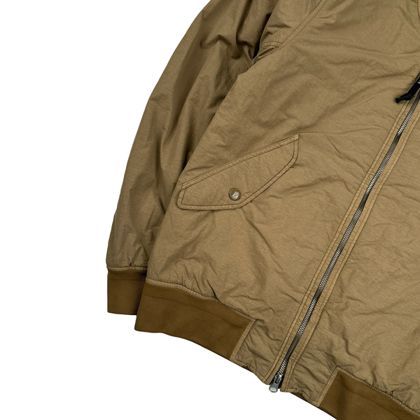 CP Company Brown Flatt Nylon Bomber Jacket - Medium