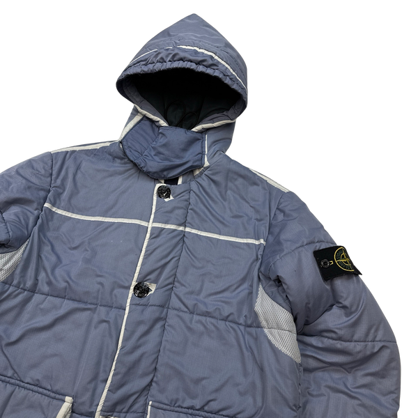 Stone Island Vintage 2002 Blue Ripstop Puffer Parka - Medium