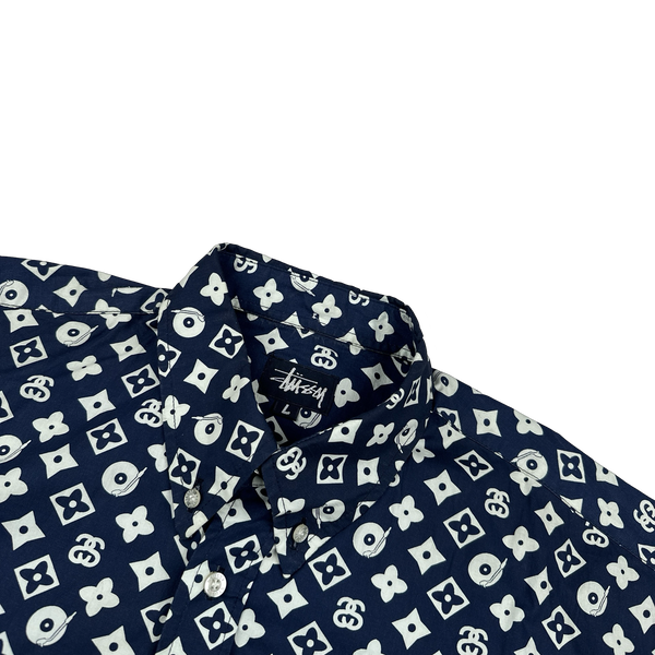 Stussy LV Monogram Record Buttoned Shirt - Large