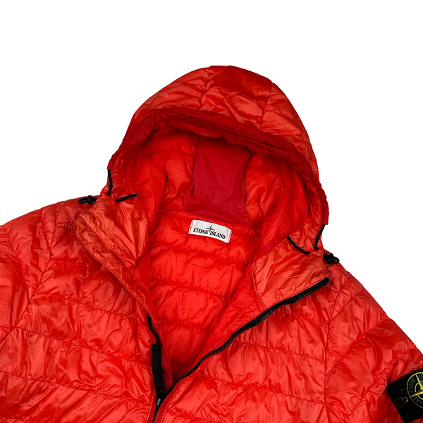 Stone Island 2016 Red Garment Dyed Puffer Jacket - Small