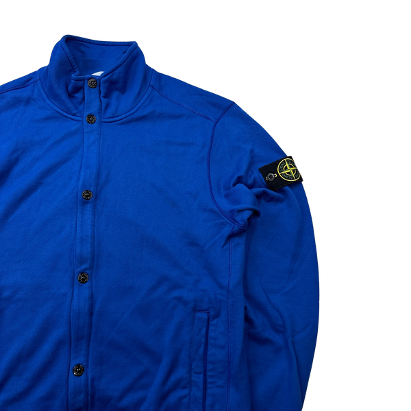 Stone Island 2014 Blue Buttoned Jumper - Large