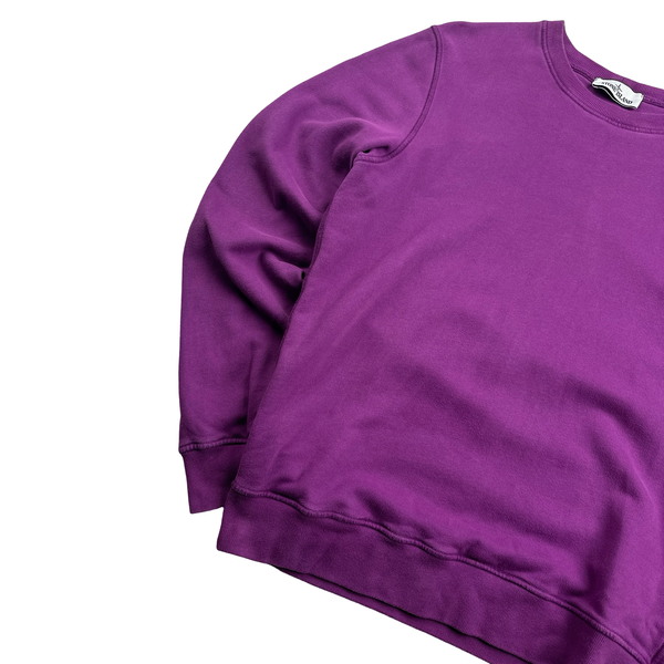 Stone Island 2021 Electric Violet Crewneck Sweatshirt - Medium