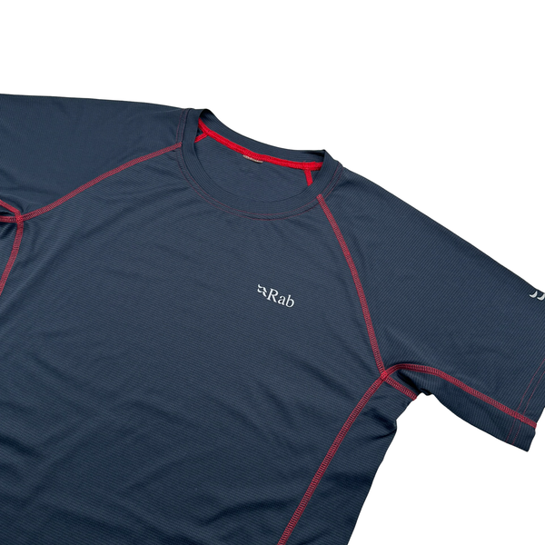 Rab Grey Panelled Nylon Sports T Shirt Small