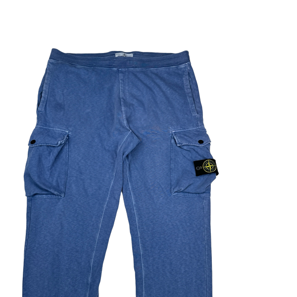 Stone Island 2019 Blue Cotton Cargo Joggers - Large